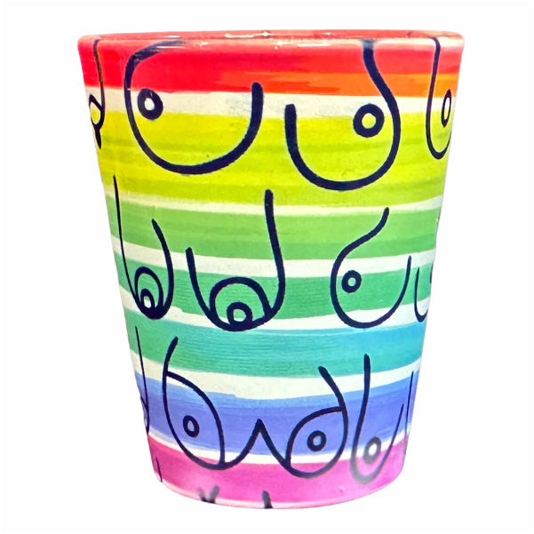 Boobies Striped Shot Glass