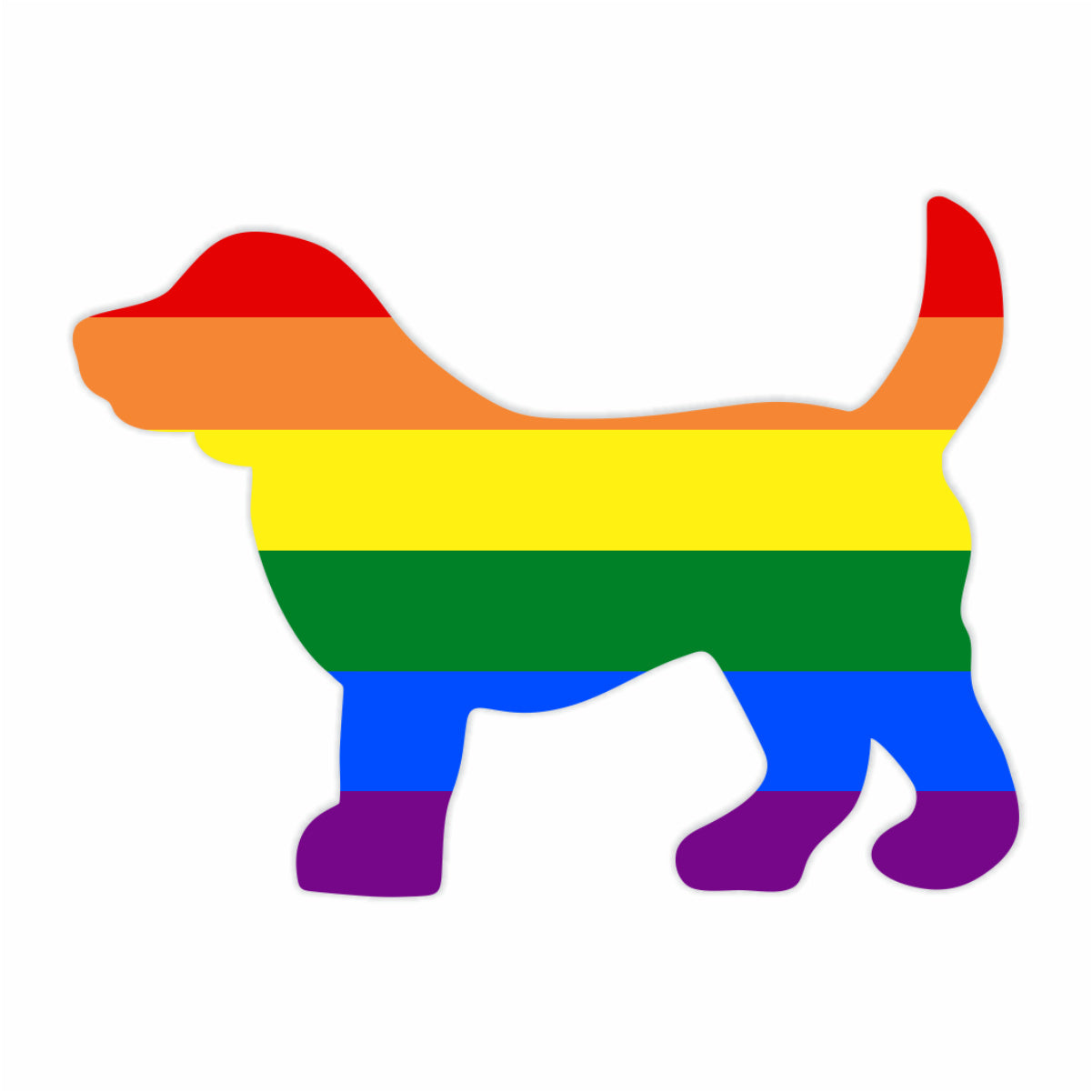 Dog Rainbow Sticker