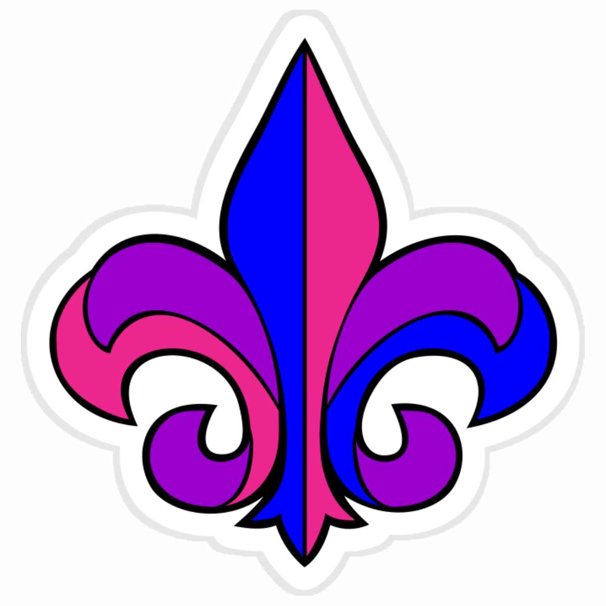 Fleur-de-Lis Bisexual Sticker