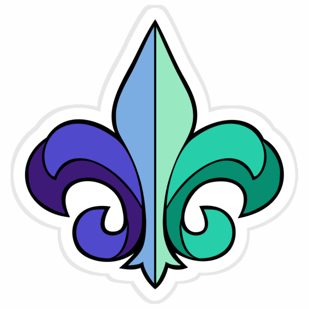 Fleur-de-Lis Gay Men's Pride Sticker