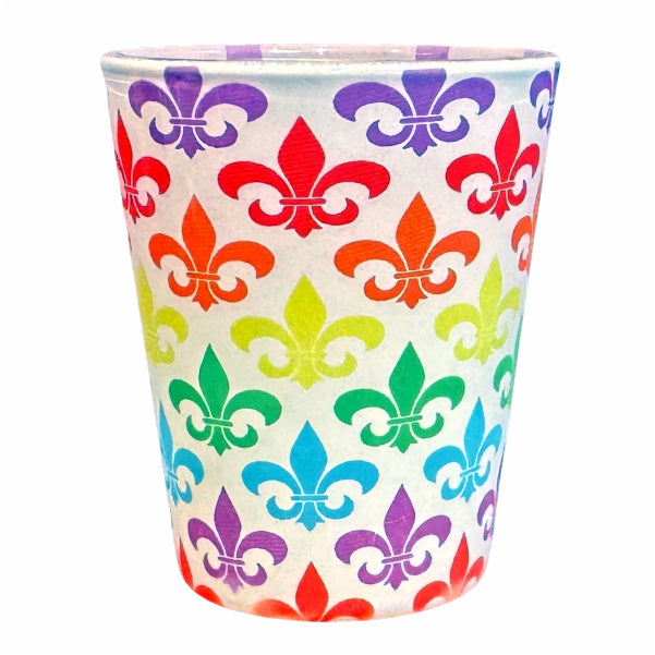 Fleur de Lis Mulit-Color Shot Glass
