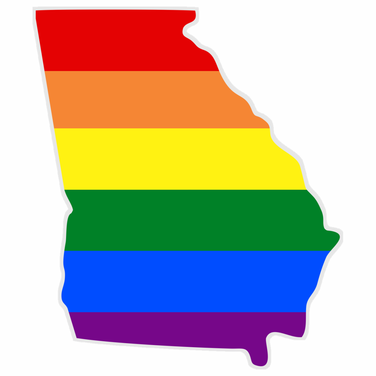 Rainbow Georgia Sticker