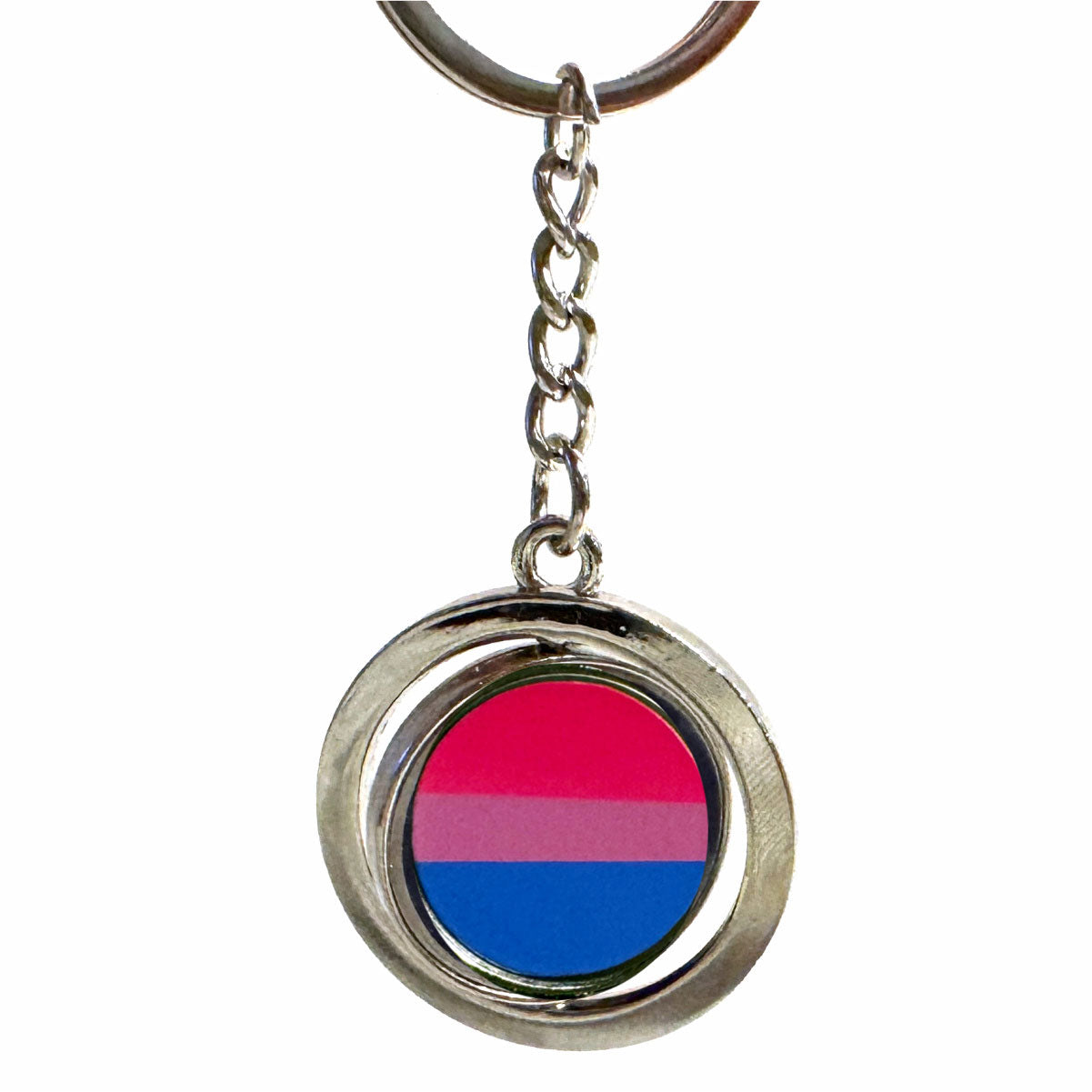 Bisexual Flag Spinning Keychain