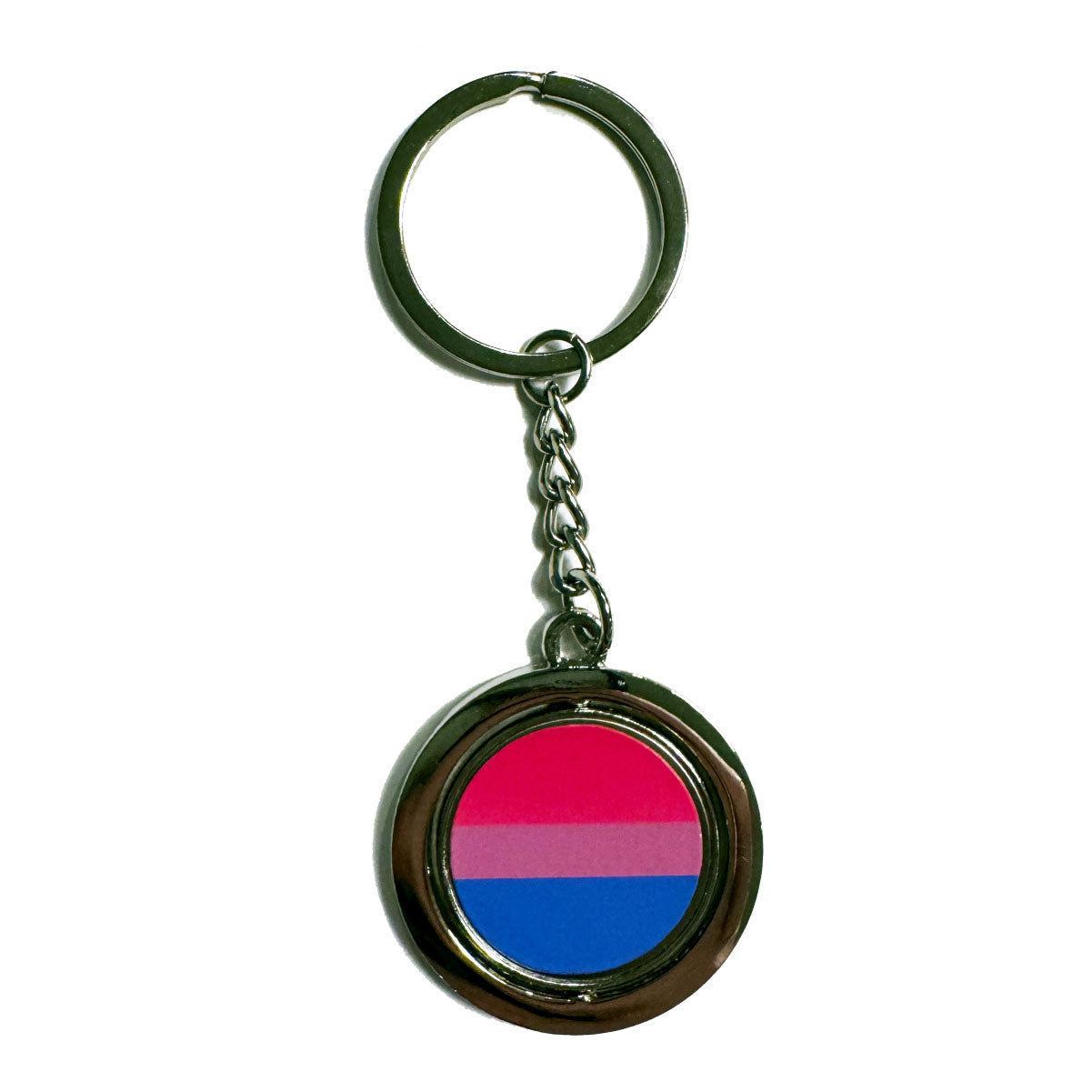 Bisexual Flag Spinning Keychain