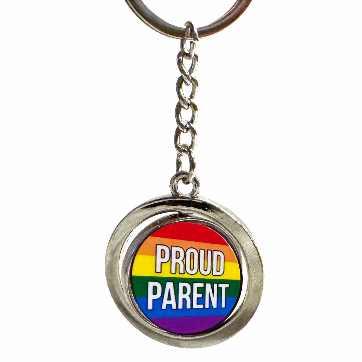 Proud Parent Spinning Keychain