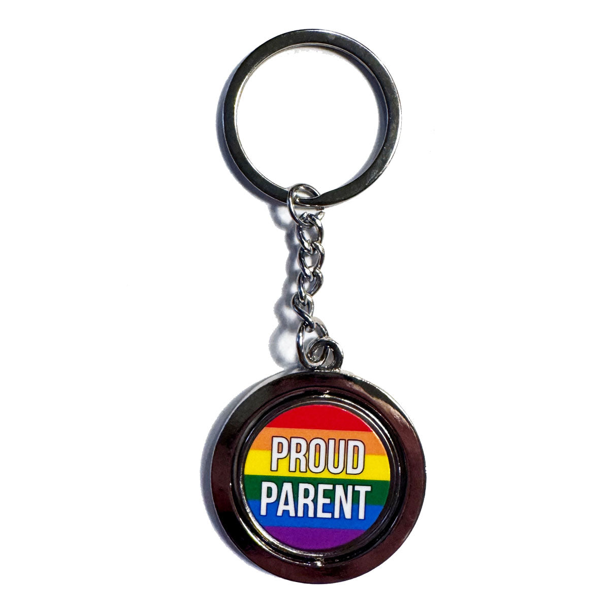Proud Parent Spinning Keychain