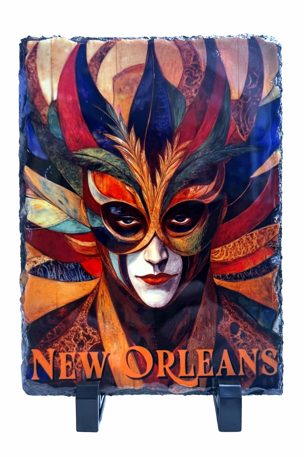 Masked Man Vintage New Orleans Slate Tile