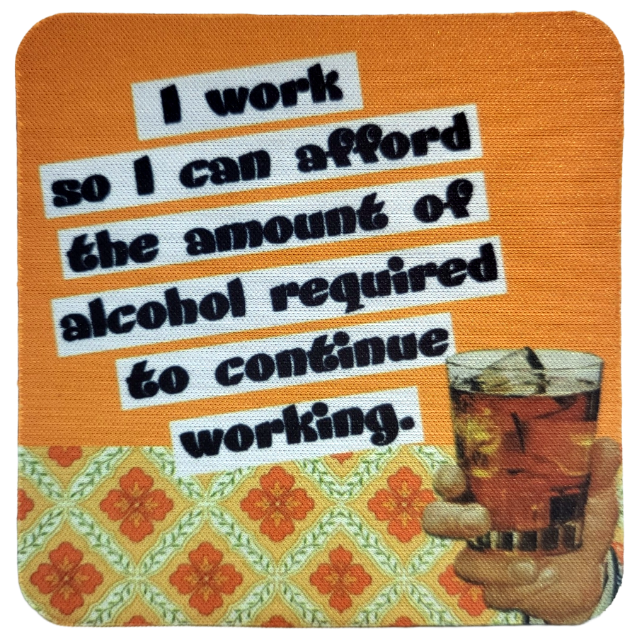 Afford Alcohol Neoprene Coaster