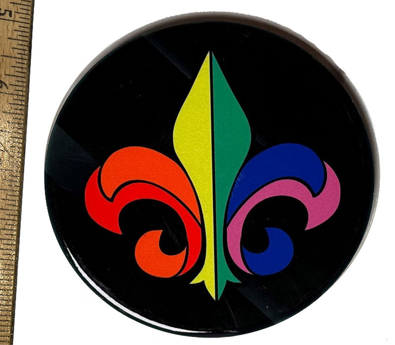 Rainbow Fleur-de-Lis Coaster