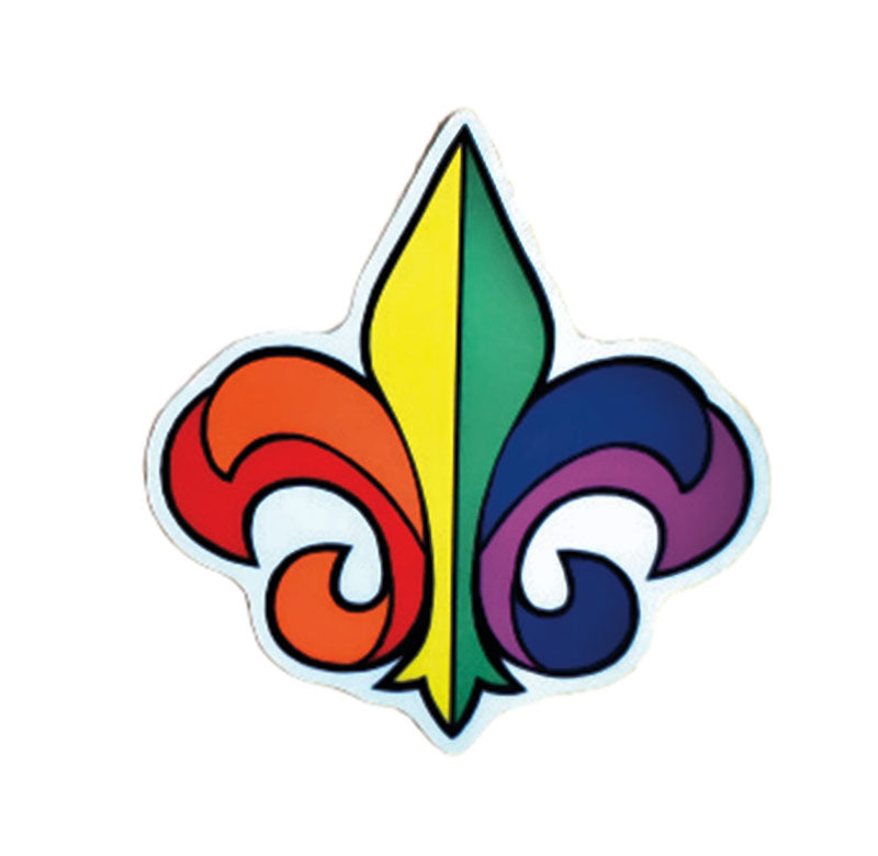 Rainbow Fleur-de-Lis Sticker