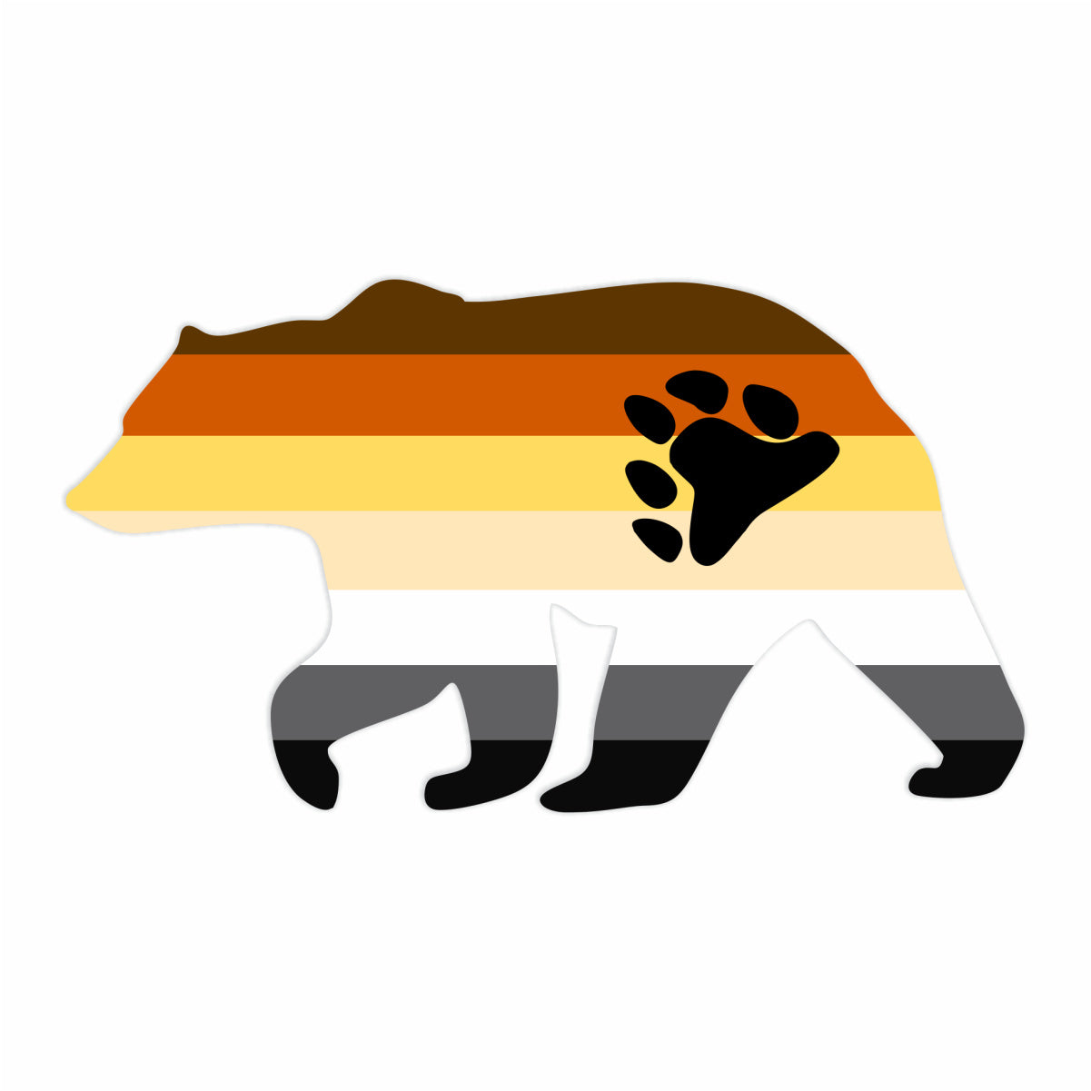 Bear Pride Shape Sticker