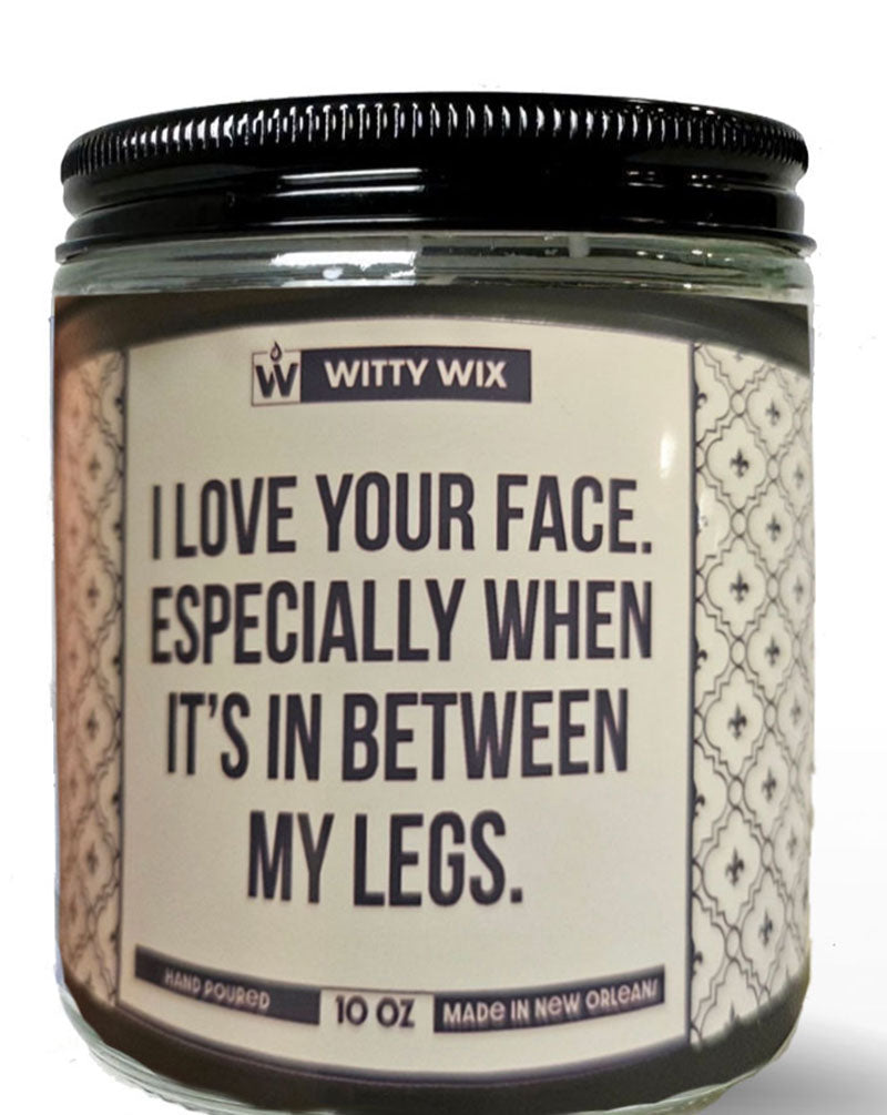 I Love Your Face Candle