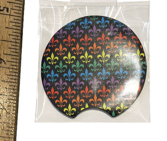 Fleur-de-Lis Field Car Coaster