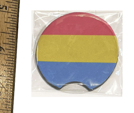 Pansexual Flag Car Coaster