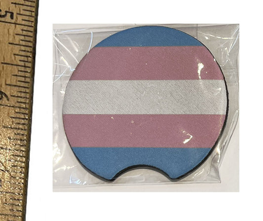 Transgender Flag Car Coaster