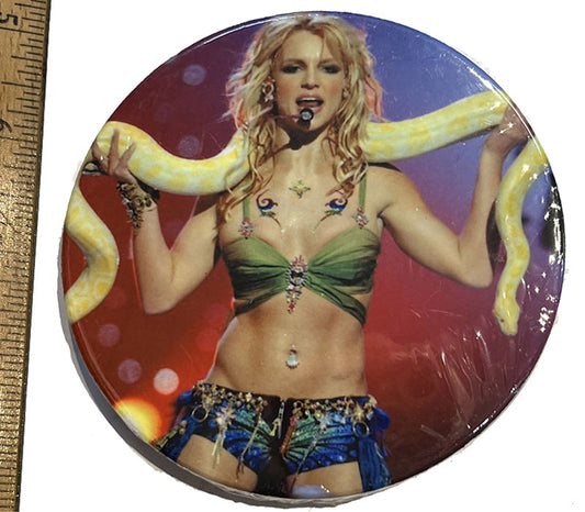 Britney Spears with Snake Ceramic Coaster