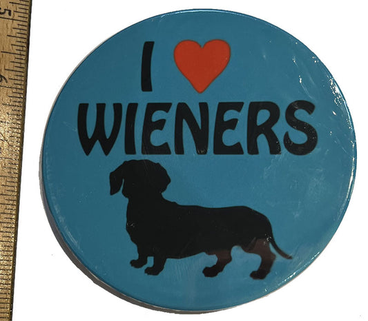 I Love Weiners Ceramic Coaster