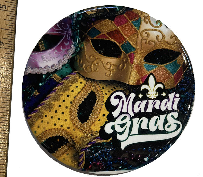 Mardi Gras Masks Ceramic Coaster