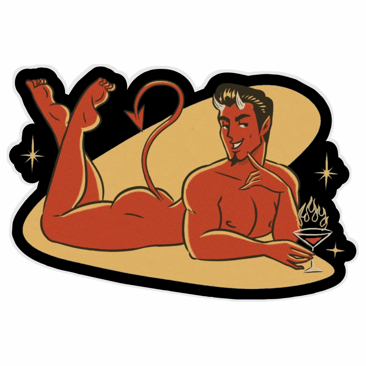Drinking Devil Sticker