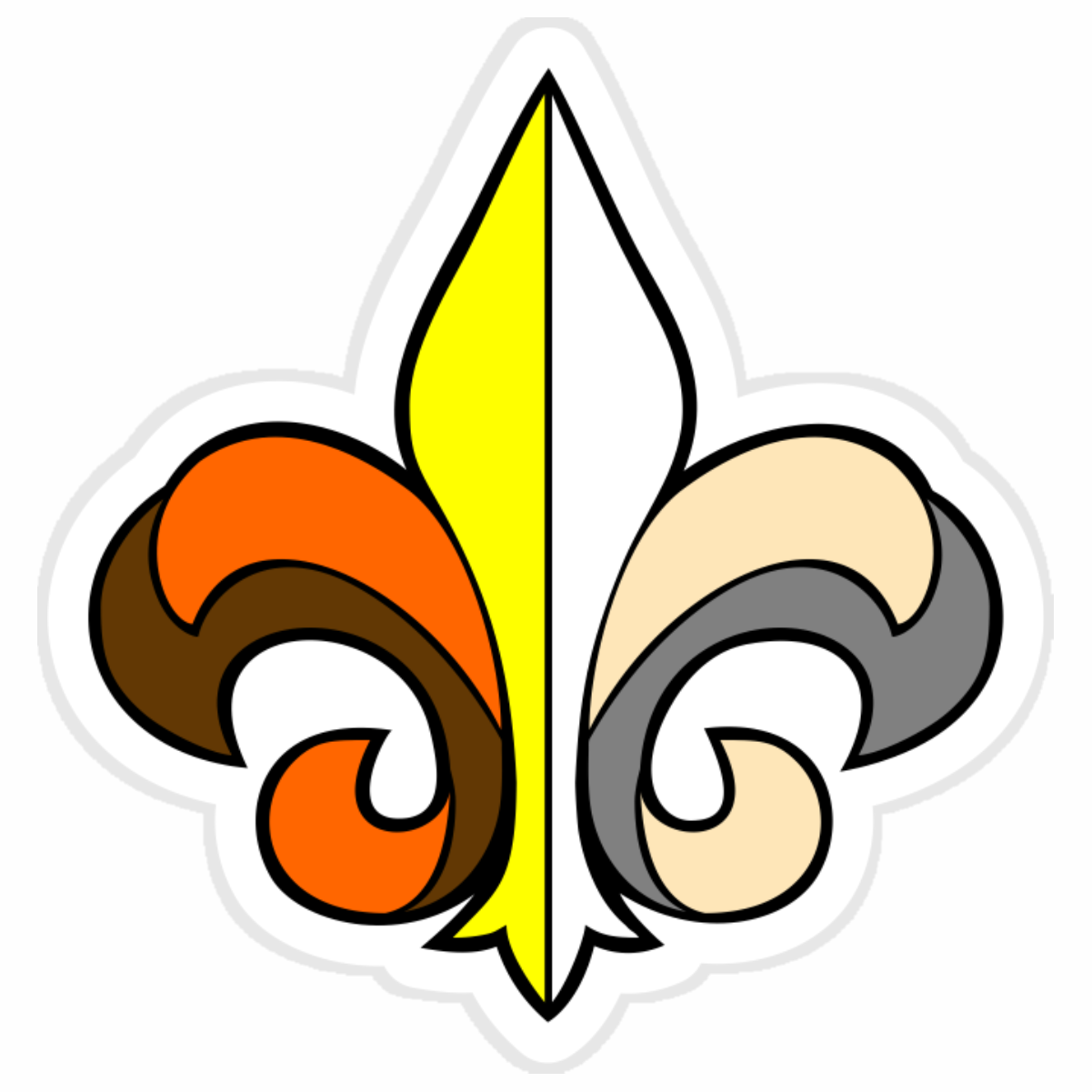 Fleur-de-Lis Bear Sticker