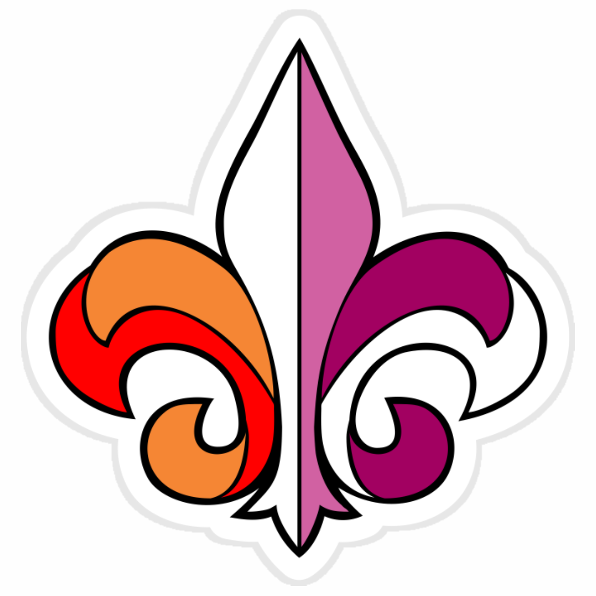 Fleur-de-Lis Lesbian Sticker