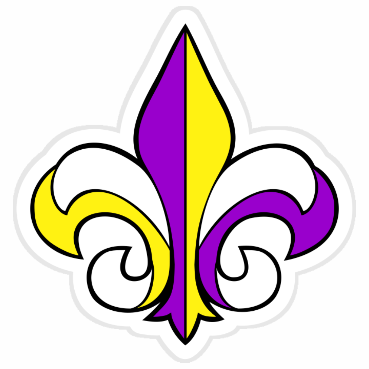 Fleur-de-Lis Nonbinary Sticker