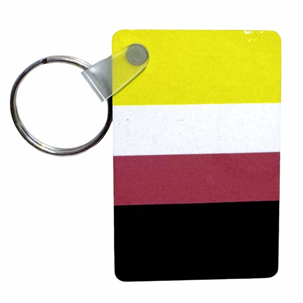 Non-Binary Plaque Keychain