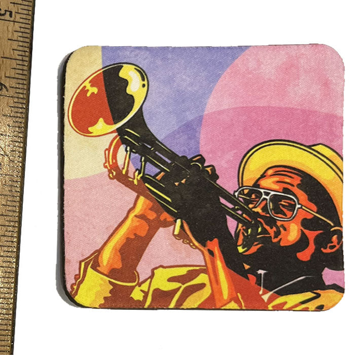 Jazz Trumpeter Neoprene Coaster