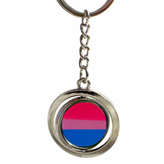 Bisexual Flag Spinning Keychain
