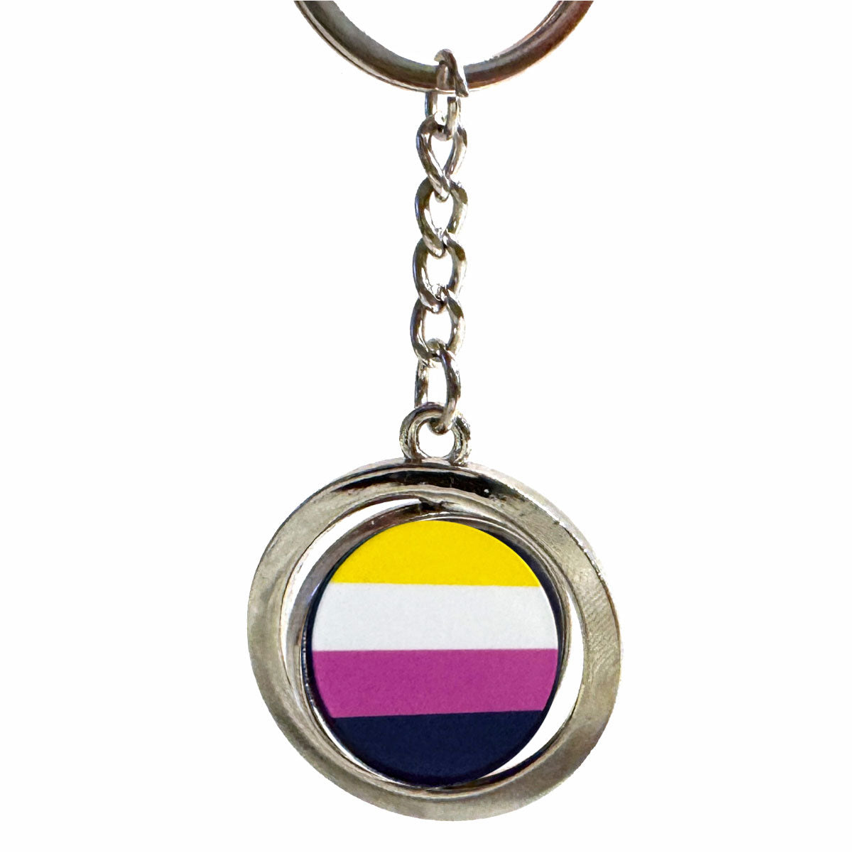 Nonbinary Spinning Keychain