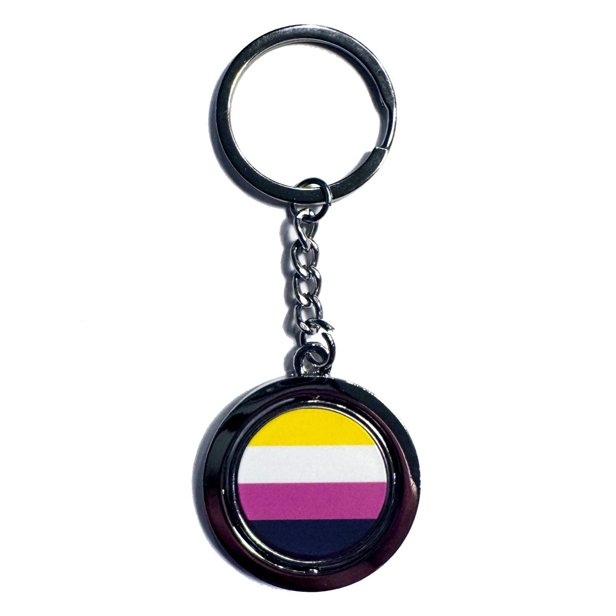 Nonbinary Spinning Keychain
