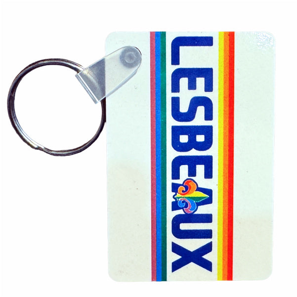 Lesbeaux Plaque Keychain