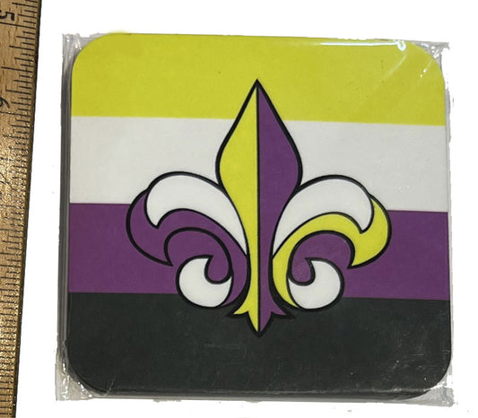 Nonbinary Fleur-de-Lis Magnet