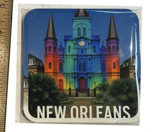 Rainbow Jackson Square Magnet