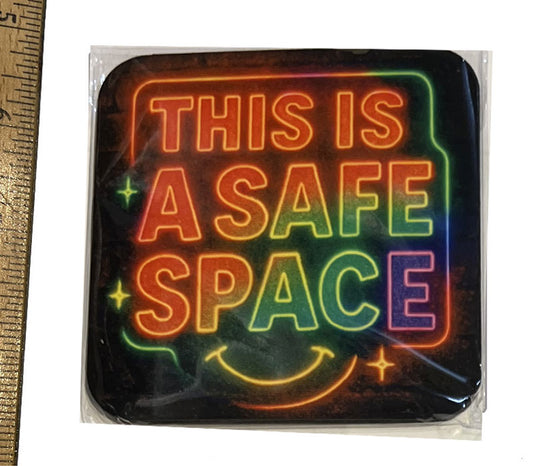 Neon This Is a Safe Space Magnet
