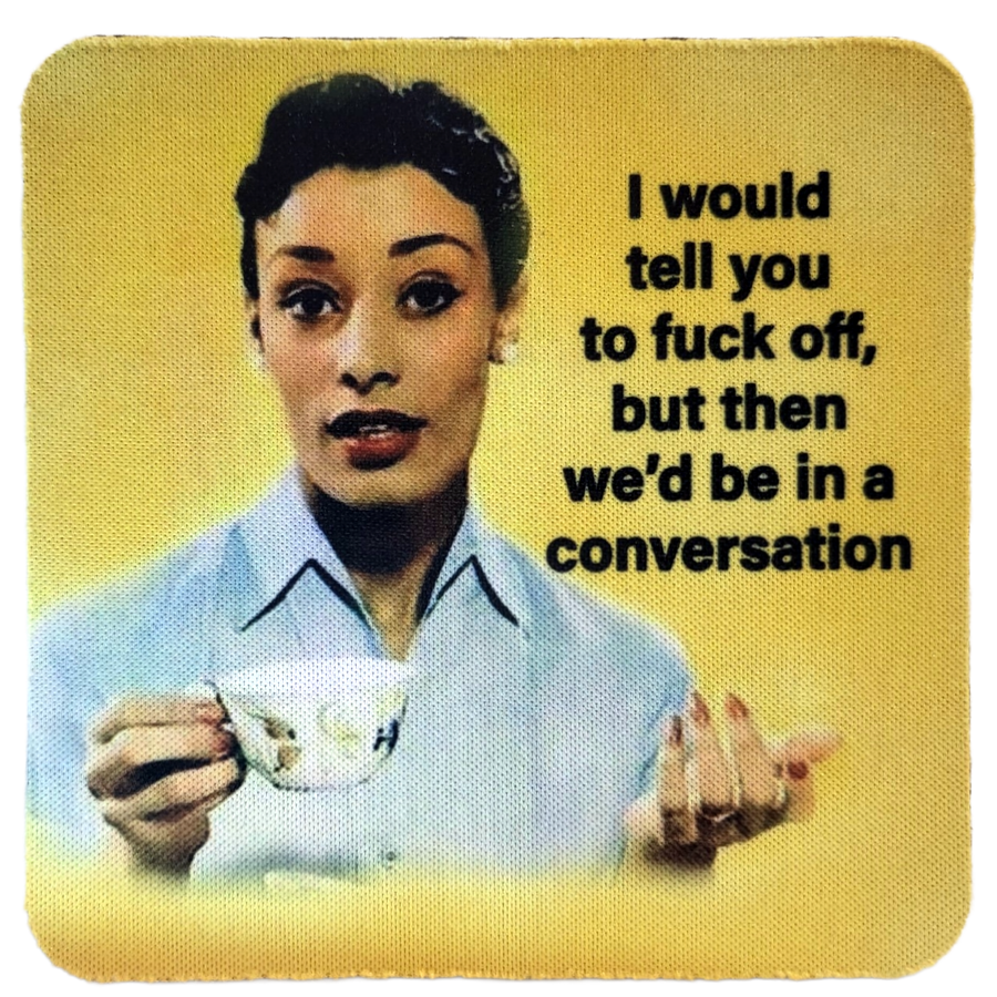 Conversation Neoprene Coaster