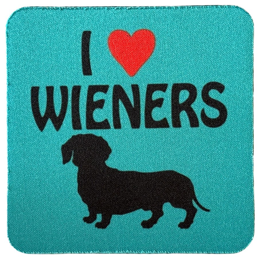 I Love Wieners Neoprene Coaster