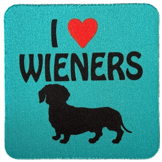 I Love Wieners Neoprene Coaster