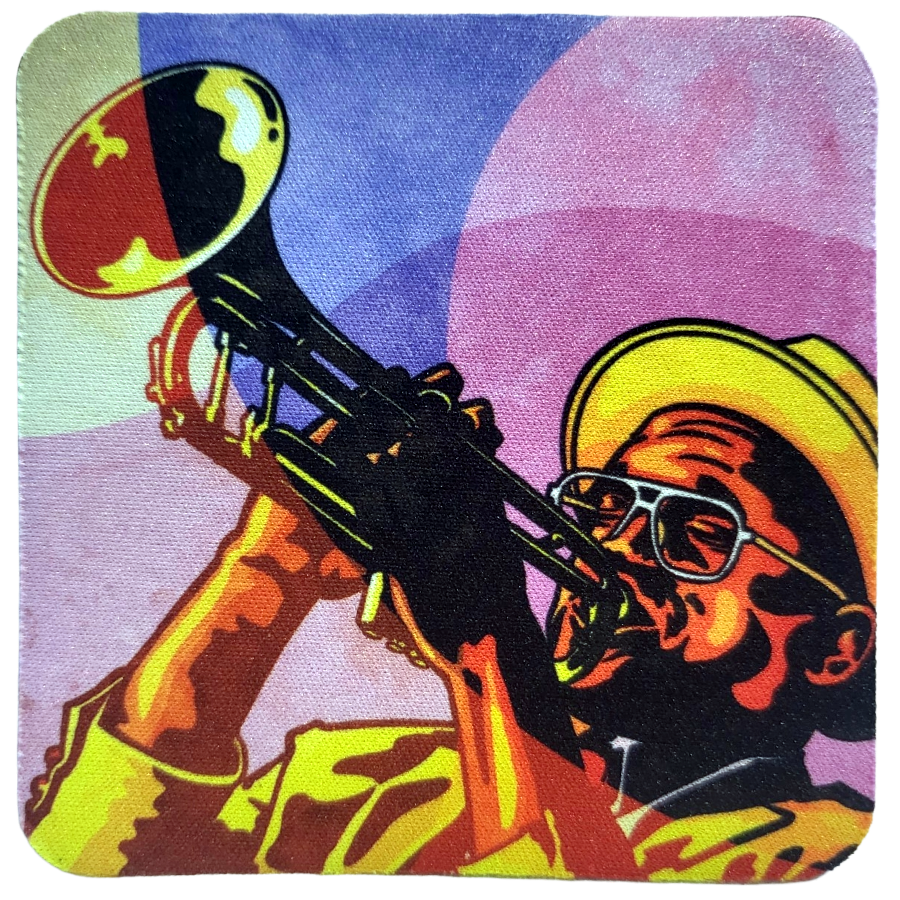 Jazz Trumpeter Neoprene Coaster