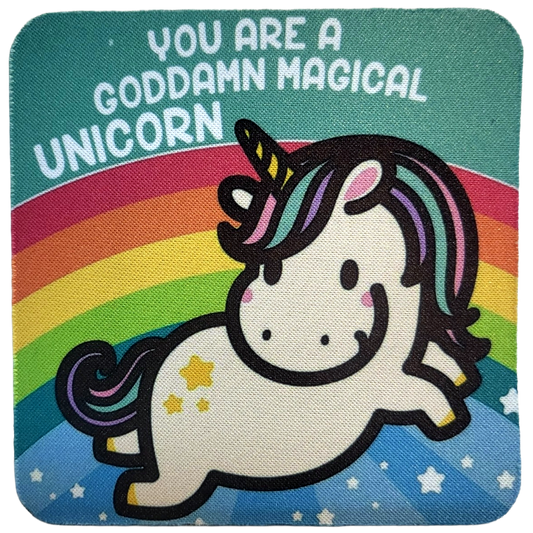 Magical Unicorn Neoprene Coaster