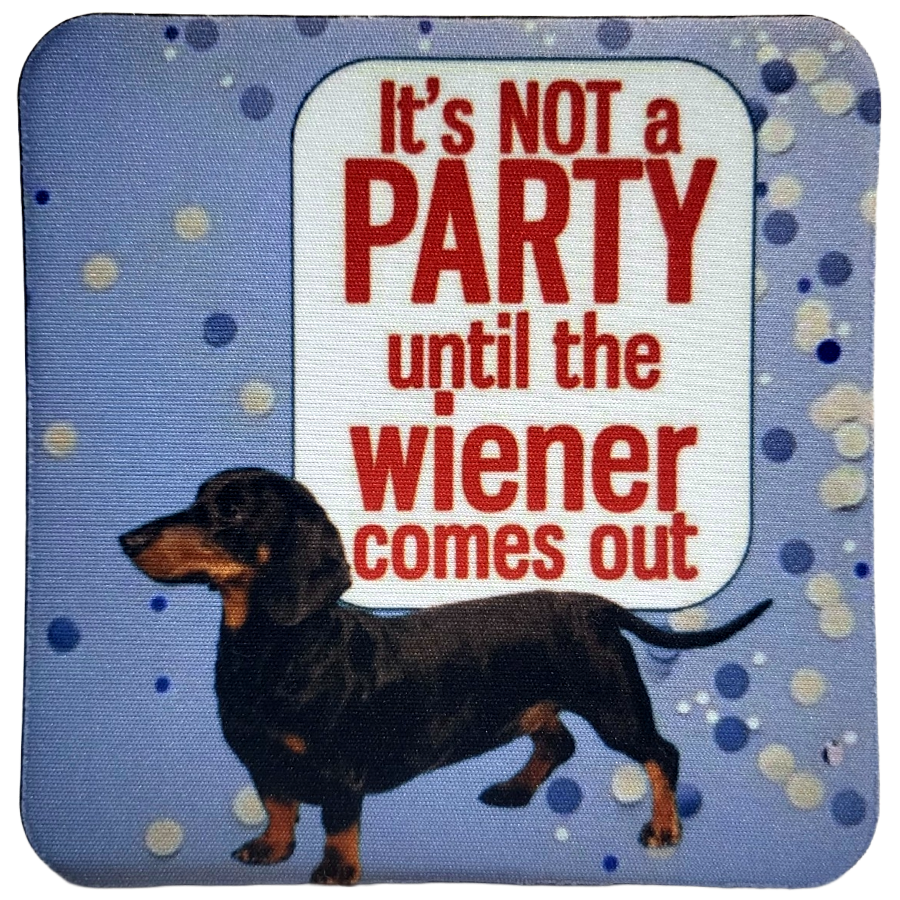 Weiner Party Neoprene Coaster