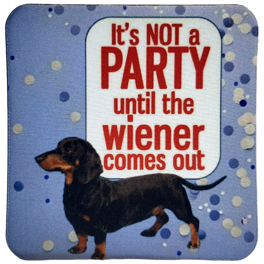 Weiner Party Neoprene Coaster