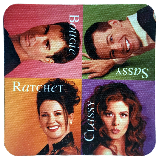 Will & Grace Savage Neoprene Coaster