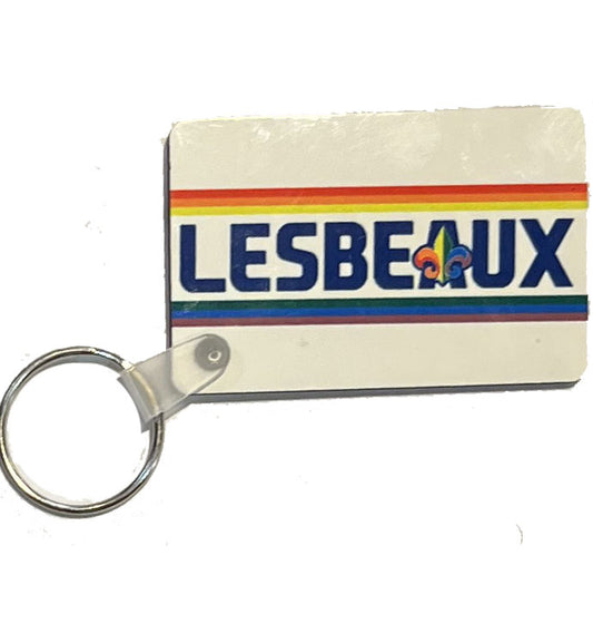 Lesbeaux Plaque Keychain