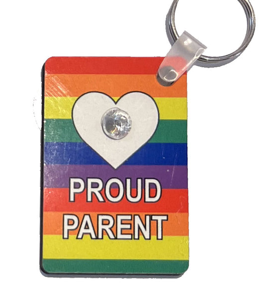 Proud Parent Plaque Keychain