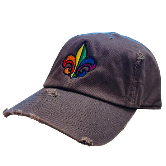 Rainbow Fleur-de-Lis Cap (Various Styles)