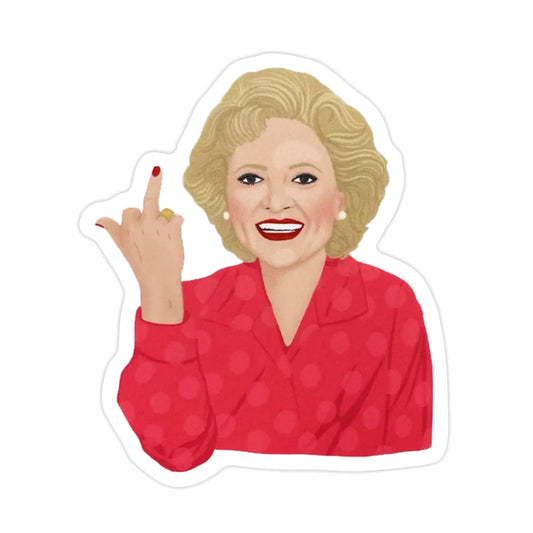 Rose Flips You Off Sticker