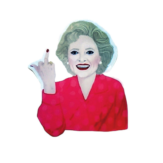 Rose Flips You Off Sticker