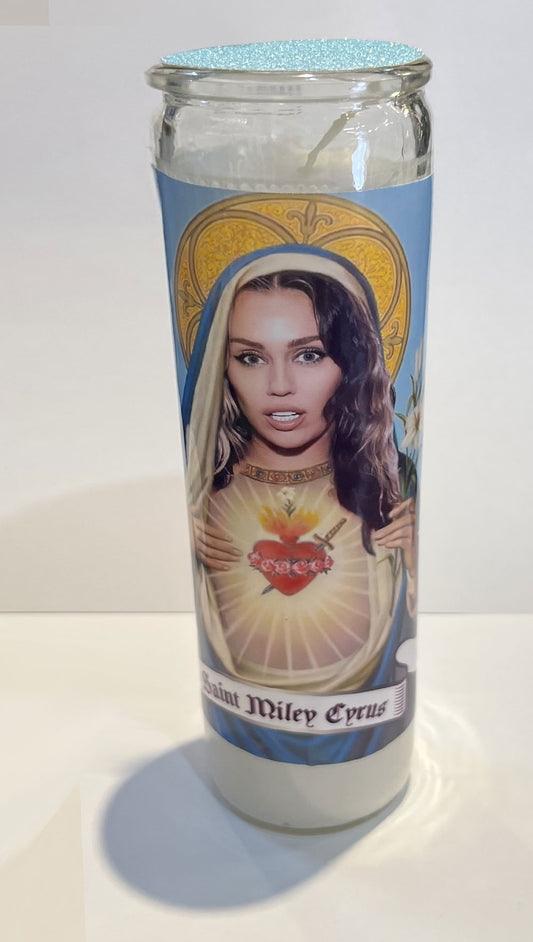 Saint Miley Cyrus Candle