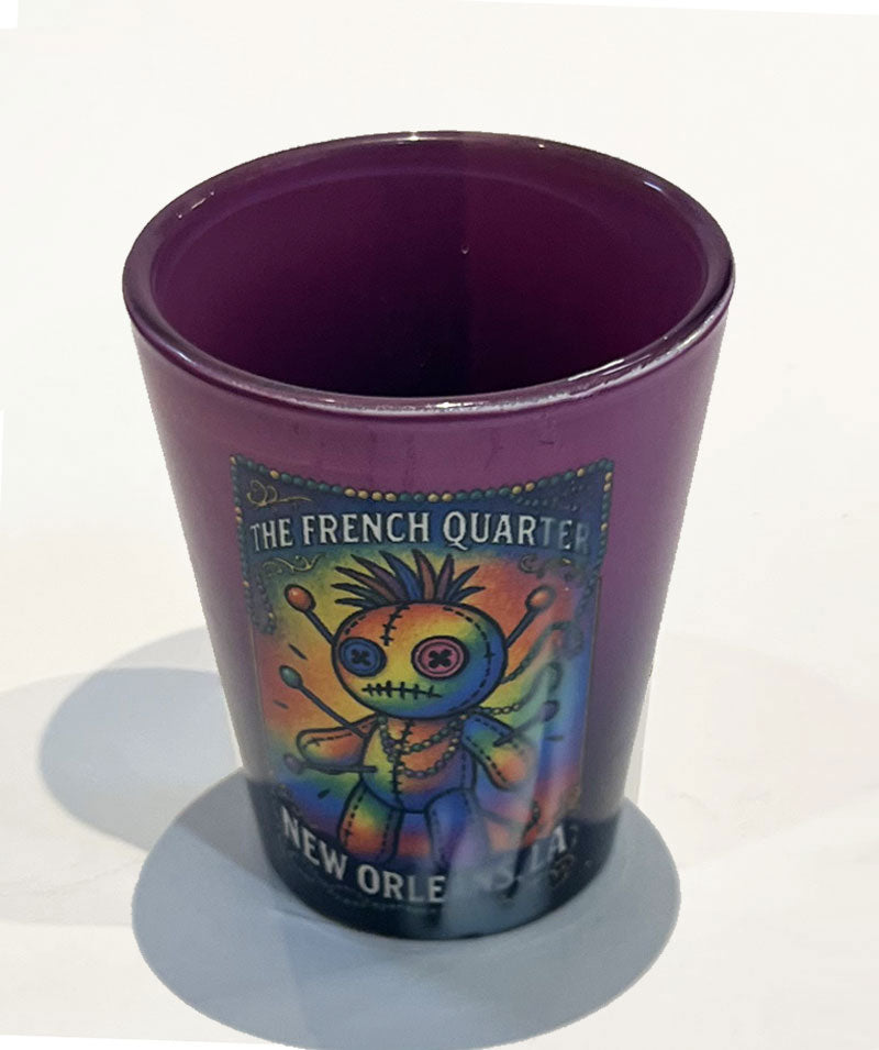 Voodoo Doll Purple Shot Glass